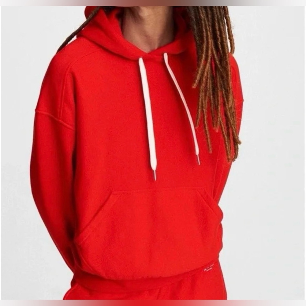 rag & bone Red Terry Sweatshirt Hoodie